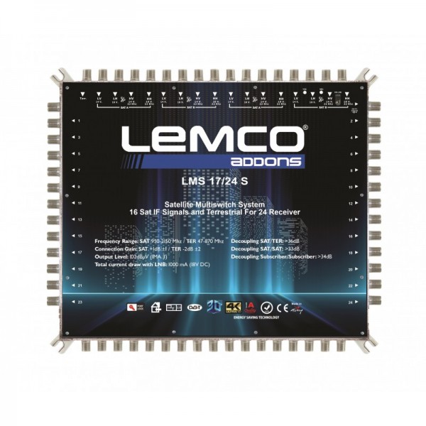 LEMCO LMS 17/24 S - 17 Εισόδων Single Multiswitch
